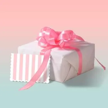 AZAZA Blank Cards and Envelopes 24 Pack,3.5x5 Mini Striped Greeting Cards,Blank Note Cards for Baby Shower,Wedding Thank You Cards,Bridal Shower,Small Quick Notes (Pink and Blue)