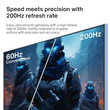 Pixio PX248 Wave Blue 24 inch 200Hz Refresh Rate FHD 1080p Resolution Fast IPS Panel 1ms GTG Response Time Blue Gaming Monitor with Adaptive Sync