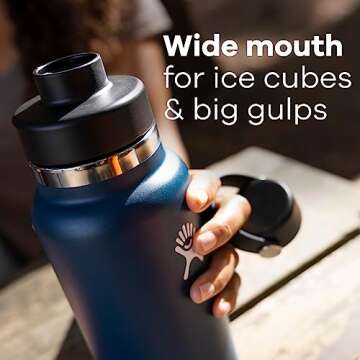 Hydro Flask 24 Oz Wide Flex Chug Cap Black