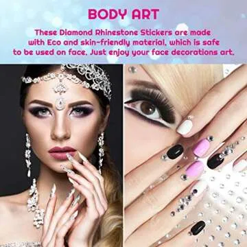 Rhinestone Stickers, Anezus 4950pcs Adhesive Stick on Gems Face Jewels Stickers Self Adhesive Rhinestones for Crafts, Makeup and Decorations (30 Colors, 4 Sizes)