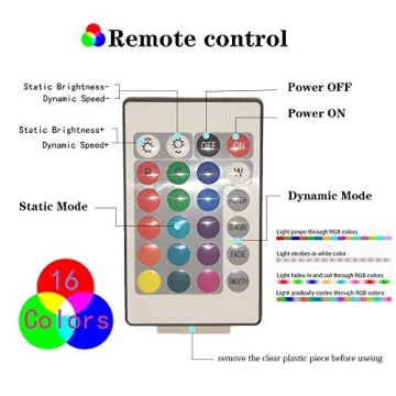 Borelor LED Ball Light 16 Colors Rechargeable Remote Control