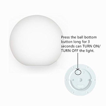 Borelor LED Ball Light 16 Colors Rechargeable Remote Control