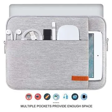 Lacdo Laptop Sleeve Case for 16 inch New MacBook Pro M4/M3/M2/M1 Pro/Max A3403 A3186 A2991 A2780 A2485 A2141 2024-2019 | 15 inch Surface Laptop 7th Copilot+PC/Surface Laptop 6 5 4 3 Computer Bag, Gray