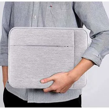Lacdo Laptop Sleeve Case for 16 inch New MacBook Pro M4/M3/M2/M1 Pro/Max A3403 A3186 A2991 A2780 A2485 A2141 2024-2019 | 15 inch Surface Laptop 7th Copilot+PC/Surface Laptop 6 5 4 3 Computer Bag, Gray