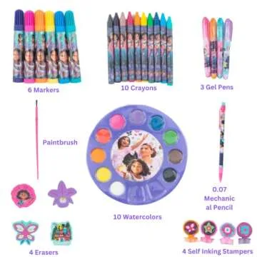 Innovative Designs Disney Encanto Creativity Fun Kids Art Set for Coloring, Painting, and Crafts