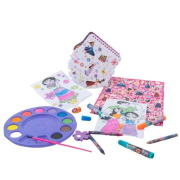 Innovative Designs Disney Encanto Creativity Fun Kids Art Set for Coloring, Painting, and Crafts