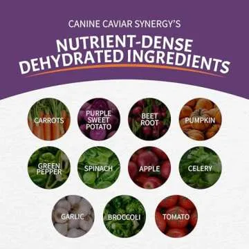Canine Caviar - Synergy Dehydrated Vegetable Mix, Dog Food Topper, Dehydrated Dog Food, Supplements & Vitamins, Gluten-Free (2.5 Pounds)