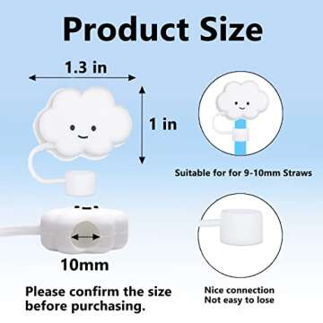 YAYAYOUNG 8Pcs Straw Covers Cap Toppers Compatible with Stanley 30&40 oz Tumbler Cups,Reusable Cute ...