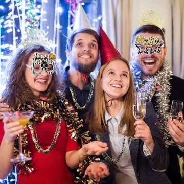 VioraWhite 36 Pcs New Year Party Supplies for 2025