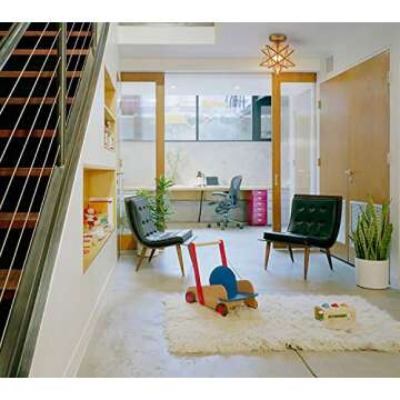 DANSEER Brass Moravian Star Ceiling Light with Glass Shade