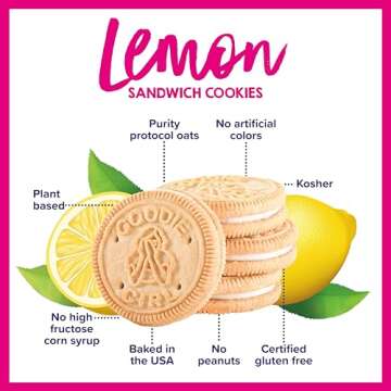 Goodie Girl Lemon Sandwich Cookies | Gluten Free, Peanut Free, Egg Free, Dairy Free | 10.6oz Box, Pa...