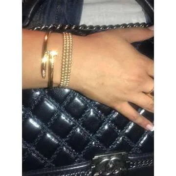 14K Gold Filled Seamless Beaded Ball Bracelet, 3mm, Stacking Stretch Bracelet, Layering Jewelry, 6.5”