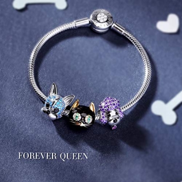 Forever Queen Black Cat Charm - Sterling Silver Gift for Cat Lovers