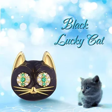 Forever Queen Black Cat Charm - Sterling Silver Gift for Cat Lovers