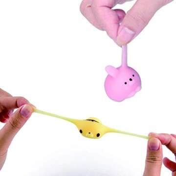 30PCS Mochi Squishy Animal Stress Toys, Mini Animal Squishy Stress Relief Animal Toys Mochi Squeeze Toys Mini Seal Bear Cat Tiger Pig Smile Cloud Squishies Random Color