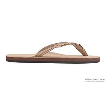 Rainbow Women's Sierra Brown Flirty Braidy Flip-Flops