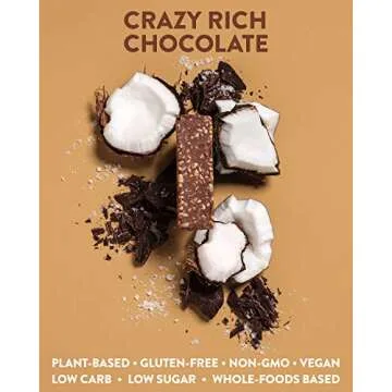 Dang Keto Bar | Crazy Rich Chocolate | 12 Pack | Keto Certified, Vegan, Low Carb, Low Sugar, Plant Based, Non GMO, Gluten Free Snacks | 4g Net Carbs, 9g Protein, No Added Sugars