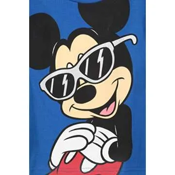 Disney Mickey Mouse Big Boys T-Shirt and Mesh Shorts Outfit Set Navy-Blue 10