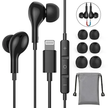 Guguearth MFi Lightning Earphones for iPhone 14/13/12