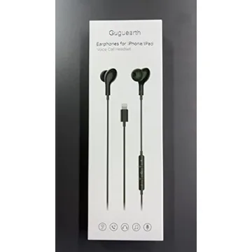 Guguearth MFi Lightning Earphones for iPhone 14/13/12