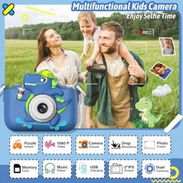 Dwfit Upgrade Selfie Kids Camera for Ages 3-12, Fun Gift