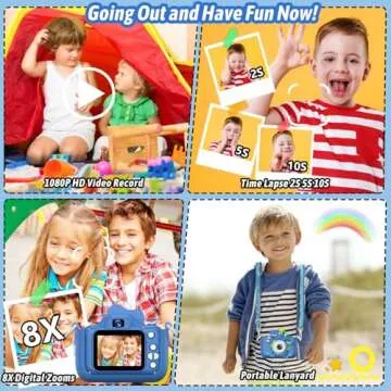 Dwfit Upgrade Selfie Kids Camera for Ages 3-12, Fun Gift