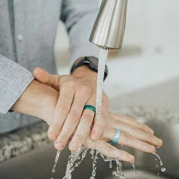 Enso Rings Moonstone Silicone Wedding Band for All