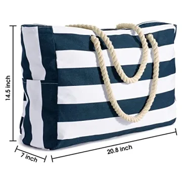 Becokan Waterproof Beach Tote Bag Large Durable Stylish