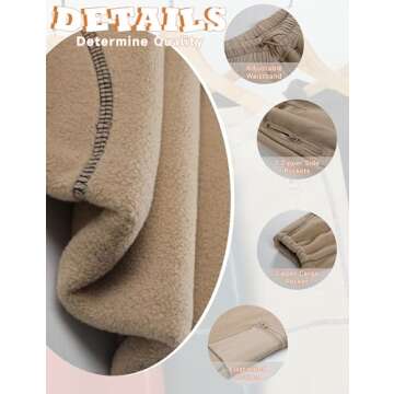 Omoone Women's Fleece Sherpa Sweatpants for Winter Warmth