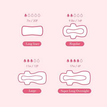 Lefresh Organic Cover Maxi Pads with Wings | Super Long Overnight, 12 Count | Heavy Absorbency - Unscented - Vegan - Chlorine Free - Ultra Thin Pads for Women