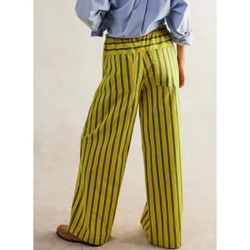 Acelitt Casual Striped Pants for Stylish Winter Comfort