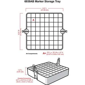 ArtBin Marker Storage Tray - Organize 64 Art Supplies Easily