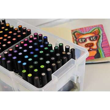 ArtBin Marker Storage Tray - Organize 64 Art Supplies Easily