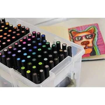 ArtBin Marker Storage Tray - Organize 64 Art Supplies Easily