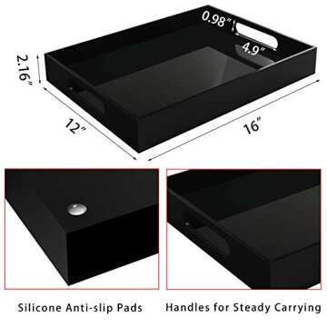 Elegant Tasybox Black Serving Tray for Stylish Occasions