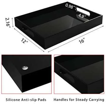 Elegant Tasybox Black Serving Tray for Stylish Occasions