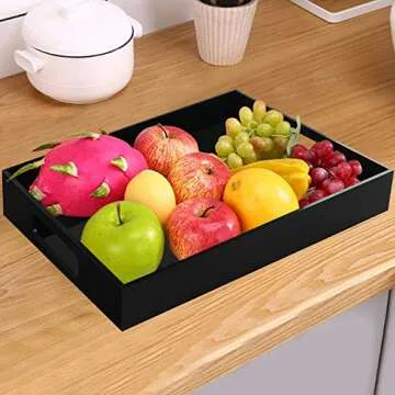 Elegant Tasybox Black Serving Tray for Stylish Occasions