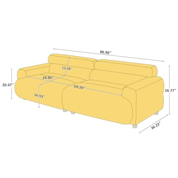 VANOMi Cloud Loveseat Sofa for Cozy Living Spaces