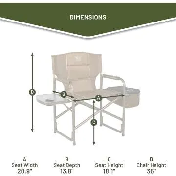 Timber Ridge Laurel Directors Chair for Comfort & Portability