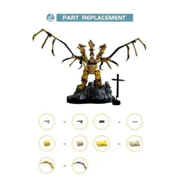 King Ghidorah Block Set for Movie Fans Ages 8 Plus