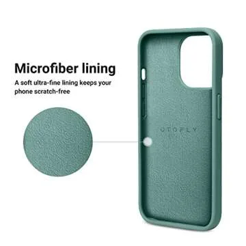 OTOFLY for iPhone 13 Pro Case [Compatible with MagSafe] Full-Body Silicone Shockproof Slim Thin Phone Case for iPhone 13 Pro 6.1 inch (Midnight Green)