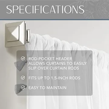 Elrene Bianca Semi-Sheer Boho Curtain Panel - Chic Elegance