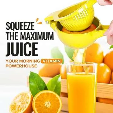 Zulay Premium Quality Metal Orange Squeezer, Citrus Juicer, Manual Press for Extracting the Most Jui...