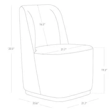 CHITA Upholstered Rolling Dining Chair on Casters Set of 2, FSC Certified Modern Fabric Dining Chair...