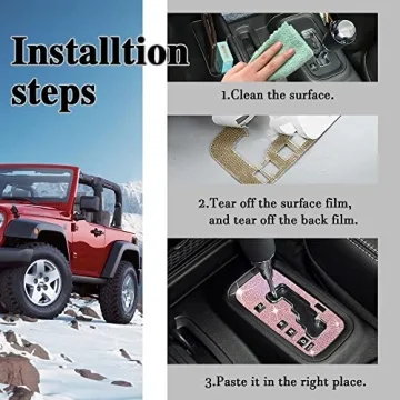 Stylish ASUBHA Bling Gear Shift Box Cover for Jeep Wrangler