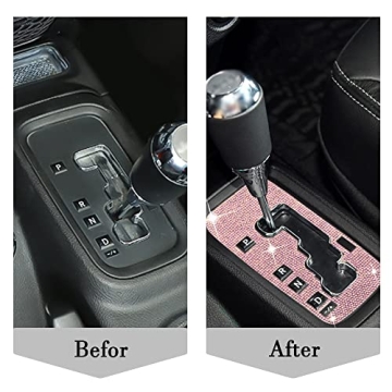 Stylish ASUBHA Bling Gear Shift Box Cover for Jeep Wrangler
