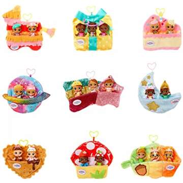 Baby Born Mini Babies Playset – Unwrap Surprise Twins or Triplets Collectible Baby Dolls with Soft Swaddle, Blanket, Ducky Pull Toy Series 3 Multicolor