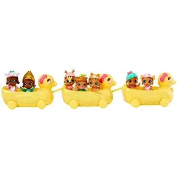 Baby Born Mini Babies Playset – Unwrap Surprise Twins or Triplets Collectible Baby Dolls with Soft Swaddle, Blanket, Ducky Pull Toy Series 3 Multicolor