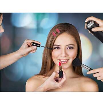 No Crease Hair Clips by A&D Innovation-Set of 6 Rubber No Bend Hair clips used by Professionals & Celebrity Stylists-Perfect for Makeup Application, Styling & Sectioning, will Not Crease or Dent Hair.