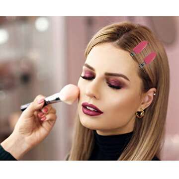 No Crease Hair Clips by A&D Innovation-Set of 6 Rubber No Bend Hair clips used by Professionals & Celebrity Stylists-Perfect for Makeup Application, Styling & Sectioning, will Not Crease or Dent Hair.